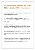 BIO 201 Anatomy & Physiology - Rio Salado CC Exam Questions With Correct Answers