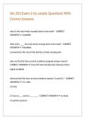 bio 201 Exam 2 rio salado Questions With Correct Answers