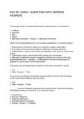 BUS 321 EXAM 1 QUESTIONS WITH VERIFIED ANSWERS
