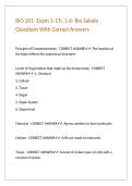 BIO 201- Exam 1- Ch&period; 1-6- Rio Salado Questions With Correct Answers