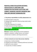NAB RCAL Exam Evaluation Questions and Correct Answers &ndash; Residential Care&sol;Assisted Living Administrator Study Guide