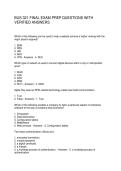 BUS 321 FINAL EXAM PREP QUESTIONS WITH VERIFIED ANSWERS
