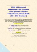 NURS 6521 Advanced Pharmacology Final &vert; Complete Exam Questions & Expertly Verified Answers &vert; Newest Update 2026 &ndash; 2027 &lpar;Graded A&plus;&rpar;&NewLine;
