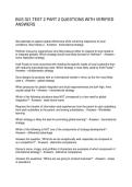 BUS 321 TEST 2 PART 2 QUESTIONS WITH VERIFIED ANSWERS