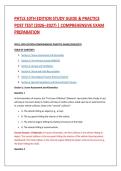 PHTLS 10TH EDITION STUDY GUIDE & PRACTICE POST TEST &lpar;2026&ndash;2027&rpar; &vert; COMPREHENSIVE EXAM PREPARATION