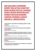 NUR 200 EXAM 3 &lpar;HONDROS&rpar; NEWEST 2026 ACTUAL EXAM TEST BANK&vert; NUR200 CRITICAL THINKING EXAM 3 REVIEW QUESTIONS AND CORRECT DETAILED ANSWERS &lpar;VERIFIED ANSWERS&rpar; ALREADY GRADED A&plus; &lpar;BRAND NEW&excl;&excl;&rpar;