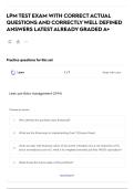 LPM TEST EXAM WITH CORRECT ACTUAL QUESTIONS AND CORRECTLY WELL DEFINED ANSWERS LATEST ALREADY GRADED A&plus;