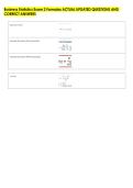 Business Statistics Exam 2 Formulas ACTUAL UPDATED QUESTIONS AND &NewLine;CORRECT ANSWERS 