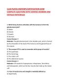 CLUB PILATES ANATOMY&sol;CERTIFICATION EXAM COMPLETE QUESTIONS WITH VERIFIED ANSWERS AND DETAILED RATIONALES