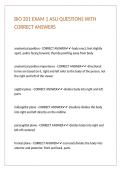 BIO 201 EXAM 1 ASU QUESTIONS WITH CORRECT ANSWERS