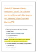 Illinois EMT&ndash;Basic Certification Examination Practice Questions & Correct Answers &lpar;Verified Answers&rpar; Plus Rationales 2026 Q&A &vert; Instant Download PDF