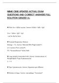 NBME CBSE FINAL PAPER EXAMPREP&NewLine;COMPLETE QUESTIONS AND ANSWERS&NewLine;VIEW AHEAD STUDY SHEET&NewLine;