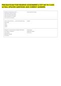 PNB 2265 EXAM FOUR READING ASSIGNMENTS & TOP HAT IN-CLASS &NewLine;ACTUAL UPDATED QUESTIONS AND CORRECT ANSWERS 