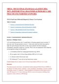 NR511 &sol; NR 511 Final Exam Q & A &lpar;Latest 2026 &sol; 2027&rpar;&colon; Differential Diagnosis & Primary Care Practicum &lpar;Verified Answers&rpar;