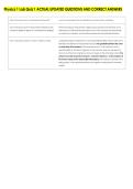 Physics 1 Lab Quiz 1 ACTUAL UPDATED QUESTIONS AND CORRECT ANSWERS 