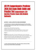 ATI PN Comprehensive Predictor &NewLine;2026 Exit Exam Study Guide and &NewLine;Practice Test Comprehensive 150&NewLine;Question Practice Exam with Detailed &NewLine;Rationales 