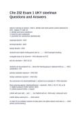 Che 232 Exam 1 UKY steelman Questions and Answers