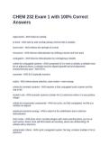CHEM 232 Exam 1 with 100&percnt; Correct Answers