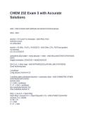 CHEM 232 Exam 3 with Accurate Solutions
