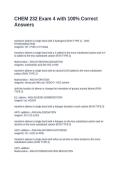 CHEM 232 Exam 4 with 100&percnt; Correct Answers