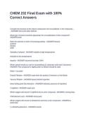 CHEM 232 Final Exam with 100&percnt; Correct Answers