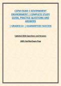 CGFM EXAM 1 GOVERNMENT ENVIRONMENT &vert; COMPLETE STUDY GUIDE&comma; PRACTICE QUESTIONS AND ANSWERS
