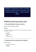 PMHNP Certification Exam Complete Questions with Correct Answers and Detailed Rationales - Latest Update 2026&period;