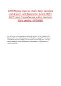 CWB Welding Inspector Level 3 Exam Questions and Answers  with Explanation &lpar;Latest 2026 &sol; 2027&rpar;&colon; Most Comprehensive to Pass the Exam&comma; 100&percnt; Verified &ndash; UPDATED  CSA W59 & W47&period;1 Standards &vert; Graded A&plus;