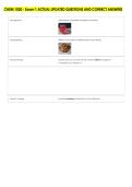 CHEM 1020 - Exam 1 ACTUAL UPDATED QUESTIONS AND CORRECT ANSWERS 