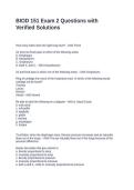 BIOD 151 Exam 2 Questions with Verified Solutions