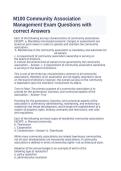 M100 Community Association Management Exam Study Guide &vert; Practice Questions with Detailed Explanations