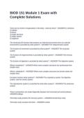 BIOD 151 Module 1 Exam with Complete Solutions