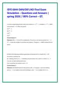 ISYE 6501 Final Quizzes V1&comma;V2 and V3 &vert; Questions and Answers &vert; Latest 2025&sol;26 Update &vert; 100&percnt; Correct - Georgia Institute Of Technology&period;