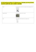 CH 102 Final Exam &lpar;NCSU&rpar;&comma; CH 102 final exam&comma; Chemistry Lab Final ACTUAL &NewLine;UPDATED QUESTIONS AND CORRECT ANSWERS 