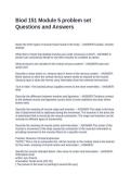 Biod 151 Module 5 problem set Questions and Answers