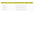 CHEM 1020 Lab Test ACTUAL UPDATED QUESTIONS AND CORRECT ANSWERS 