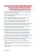 GA Pest Control Employee Registration Exam Study Guide &vert; Practice Questions with Detailed Explanations
