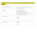 CHEMISTRY EXAM 2 Study ACTUAL UPDATED QUESTIONS AND CORRECT &NewLine;ANSWERS