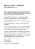 BIOD 151 Module 6 Exam with Accurate Solution