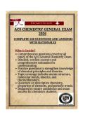 ACS CHEMISTRY GENERAL EXAM 2026&NewLine;COMPLETE 250 QUESTIONS AND ANSWERS WITH RATIONALES &vert; GRADED A&plus; &vert; 2026 UPDATE &vert; 100&percnt; VERIFIED SOLUTIONSACS CHEMISTRY GENERAL EXAM 2026&NewLine;COMPLETE 250 QUESTIONS AND ANSWERS WITH RATIONALES &vert; GRADED A&plus; &vert; 2026 UPDATE &vert; 100&percnt; VER