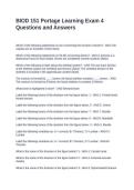 BIOD 151 Portage Learning Exam 4 Questions and Answers