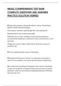 NR565 COMPREHENSIVE TEST BANK&NewLine;COMPLETE QUESTIONS AND ANSWERS&NewLine;PRACTICE SOLUTION VERIFIED