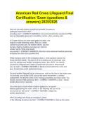 American Red Cross Lifeguard Final Certification Exam &lpar;2025&sol;2026&rpar; &ndash; Questions and Answers