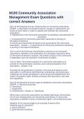 M100 Community Association Management Exam Study Guide &vert; Practice Questions with Detailed Explanations