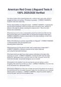 American Red Cross Lifeguard Tests A &lpar;2025&sol;2026&rpar; &ndash; Verified Exam Questions and Answers