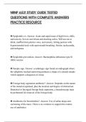 NRNP 6531 STUDY GUIDE TESTED&NewLine;QUESTIONS WITH COMPLETE ANSWERS&NewLine;PRACTICE RESOURCE