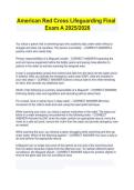American Red Cross Lifeguarding Final Exam A &lpar;2025&sol;2026&rpar; &ndash; Practice Questions and Answers