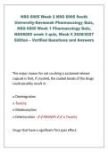 NSG 6005 Week 2 NSG 6005 South &NewLine;University-Savannah Pharmacology Quiz&comma; &NewLine;NSG 6005 Week 1 Pharmacology Quiz&comma; &NewLine;NSG6005 week 3 quiz&comma; Week 5 2026&sol;2027 &NewLine;Edition &ndash; Verified Questions and Answers 