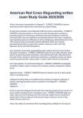 American Red Cross Lifeguarding Written Exam Study Guide &lpar;2025&sol;2026&rpar; &ndash; Comprehensive Review