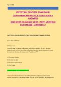 Infection Prevention and Control &vert; 265&plus; Premium Practice Questions with Verified Answers & Rationales &vert; 2026-2027 Exam Bank &vert; NCLEX & Nursing School Preparation &vert; Graded A&plus;